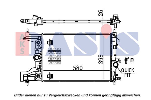 AKS DASIS Radiators, Motora dzesēšanas sistēma 150089N